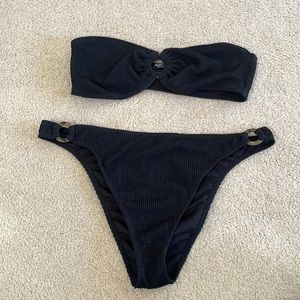 NWOT NASTY GAL black textured bathing suit size 10